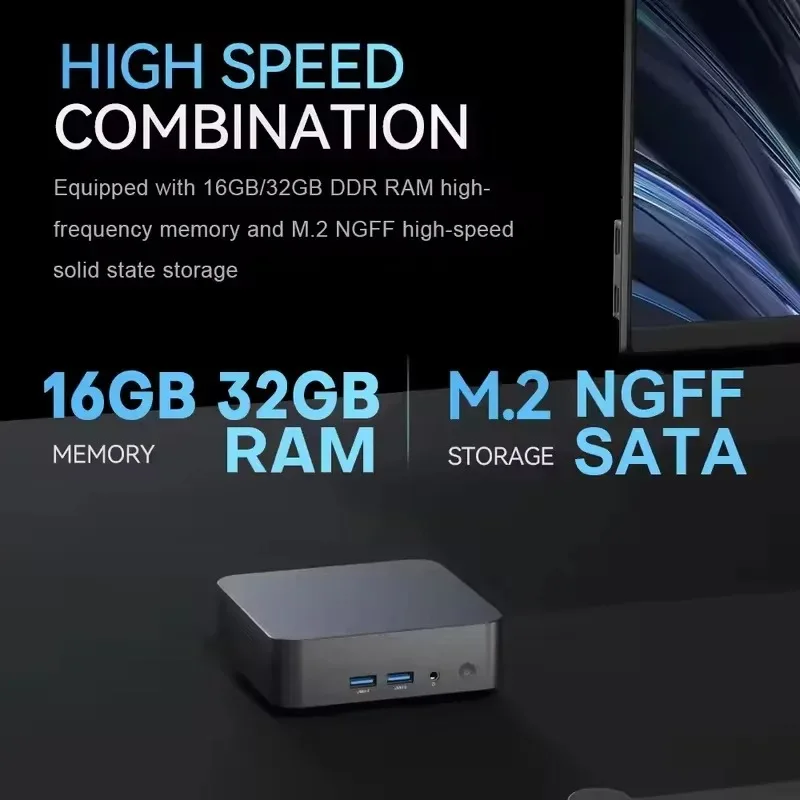 Mini PC Intel Core i9 8950HK 16GB RAM 1TB SSD PC Gamer Computer Dual WIFI 6 BT5.2 4K HD Mini Gaming Pc Desktop