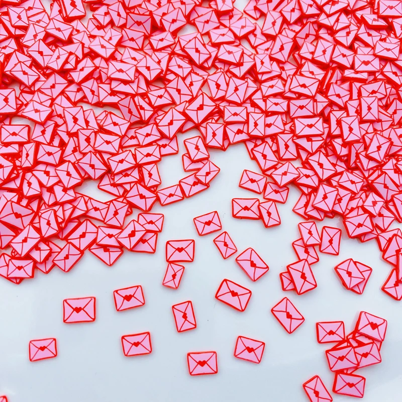 50g/Lot Hot Selling Clay Valentine\'s Day Heart Sprinkle, Cute Lip Slice for Crafts Making, Phone Deco, DIY Scrapbooking