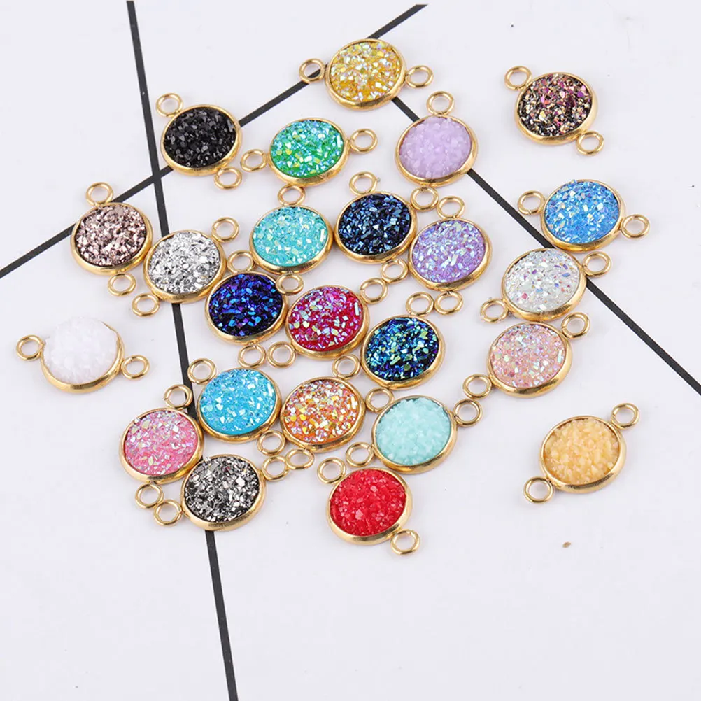 

10Pcs Hanging Pendant Stainless Steel Simple DIY Jewelry Accessories Charm for Necklace Bracelet Earrings Handmade Gifts