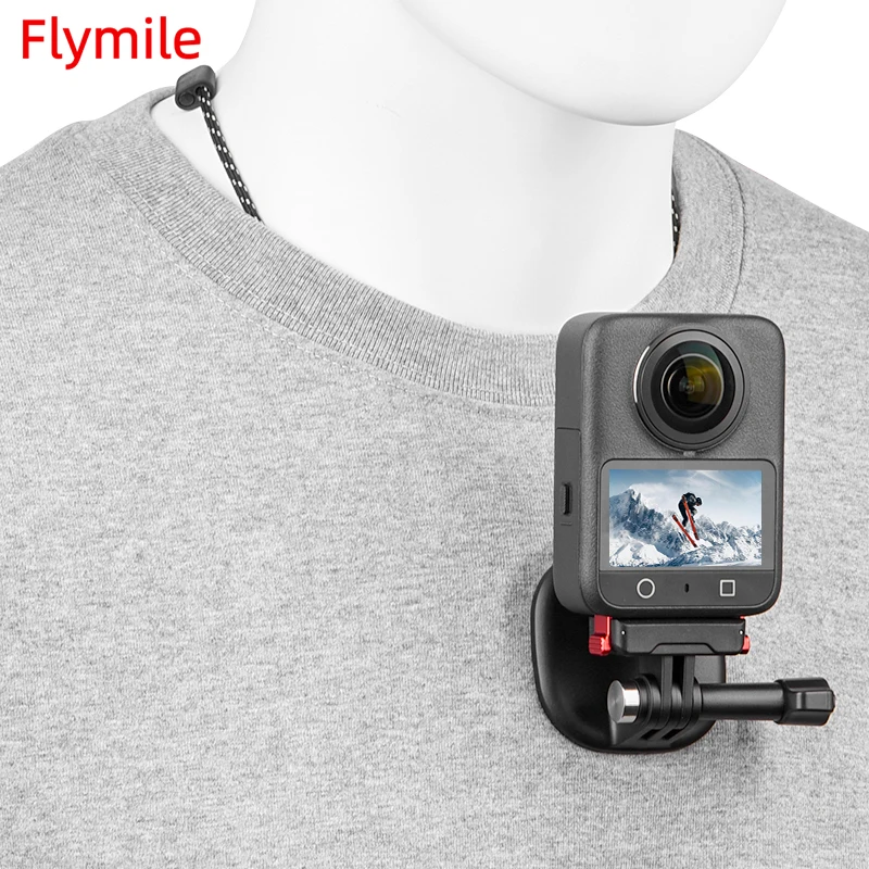 

Flymile Magnetic Chest Mount + Neck Strap Lanyard for DJI OSMO 360/Action 5 Pro Camera Magnet Body POV Selfie Holder Accessories