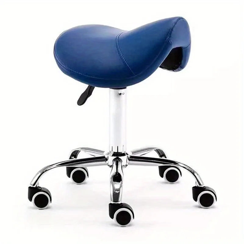 

Saddle Chair - Adjustable Saddle Stool for Salon Spa Drafting Tattoo and Lash Tech，chair with Lifting Wheels, Dental Chair