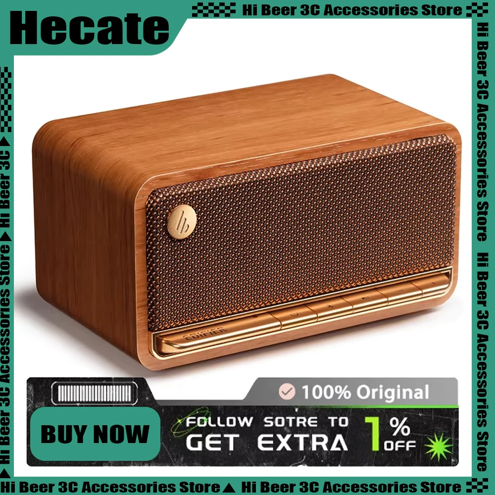 Hecate M230 Bluetooth Mini Wireless Speaker Convenient High Sound Quality Retro Style Speaker Woodiness Household Subwoofer Gift