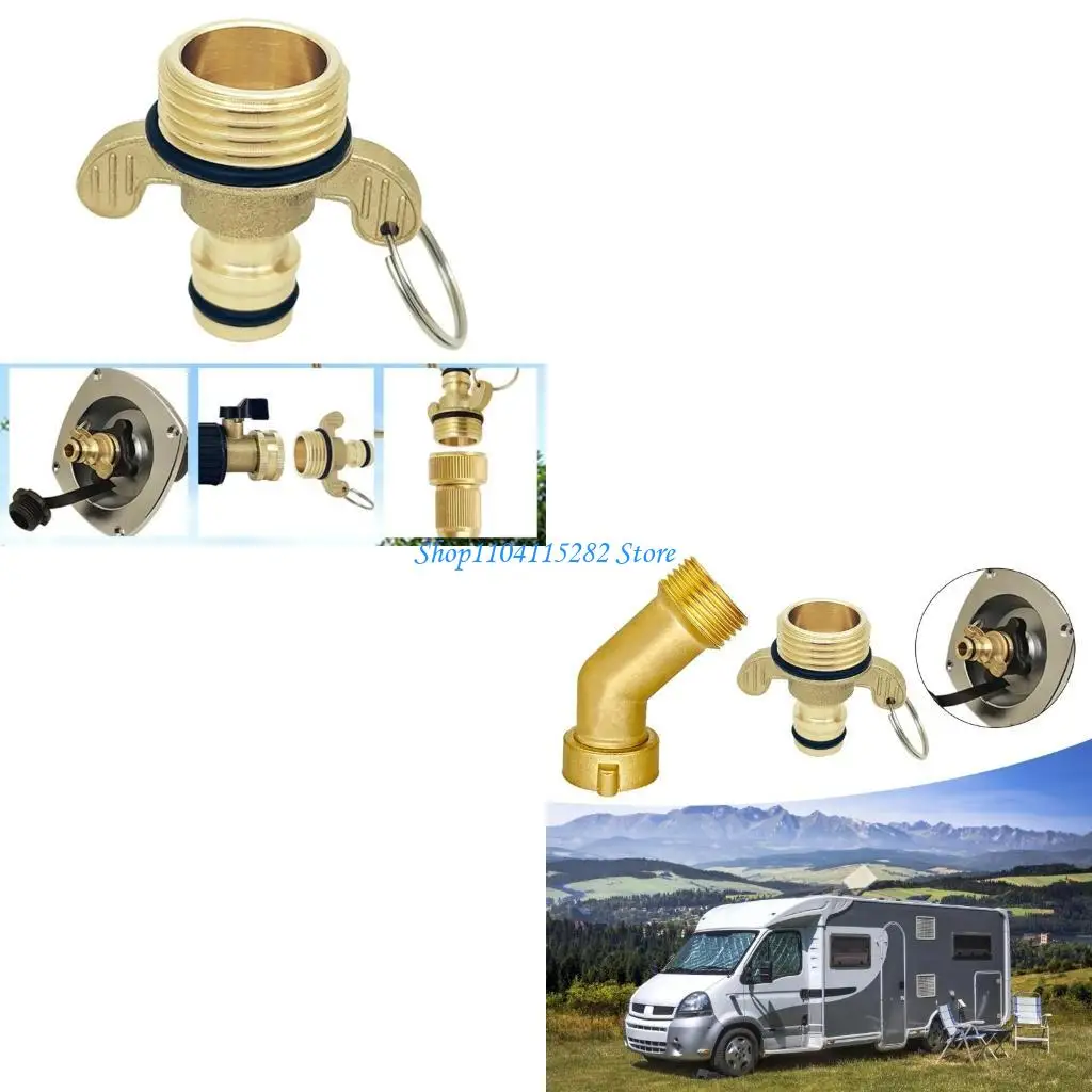 

A2BF Brass Contbow Water Water Connector 45 градусов/два уша быстрое адаптер адаптер для быстрого подключения для яхт для для