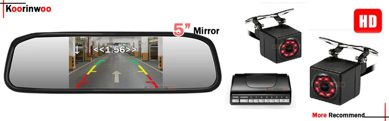 Koorinwoo Parktronic 13MM Flache Rotation Auto Parksensoren 8/6/4 Hintergrundbeleuchtung Vorne Hinten Summer 12V Für Andriod DVD Video System – Detail 3
