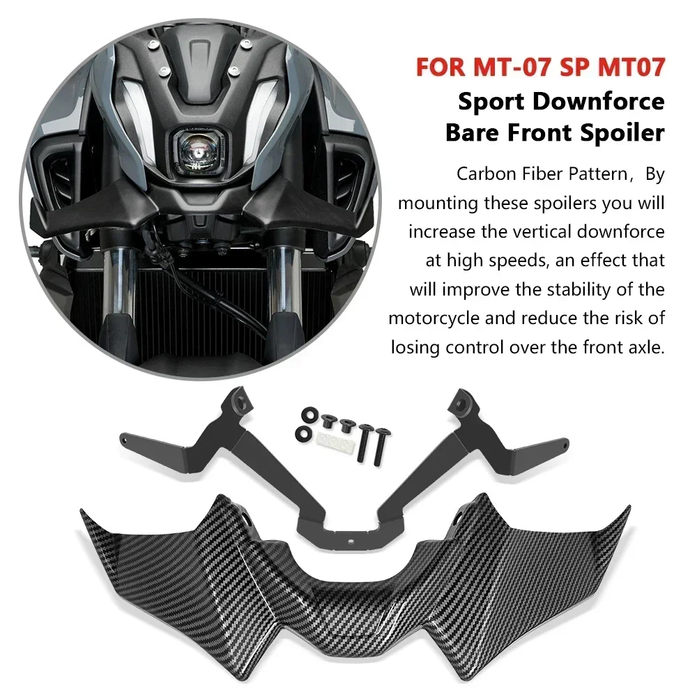 For MT-07 SP MT07 2021-2024Motorcycle Accessories Sport mt07 Downforce Naked Forntal Spoilers Aerodynamic Wing Deflector