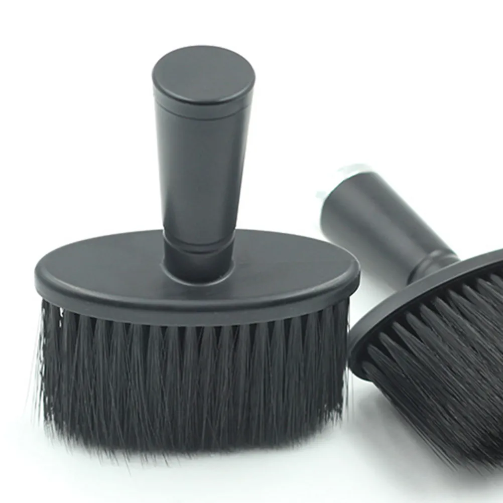 

Профессиональная щетка для салонов красоты с мягкой щетиной, для удаления остриженных волос, инструмент для уборки волос с шеи, портативный, экологичный, черный