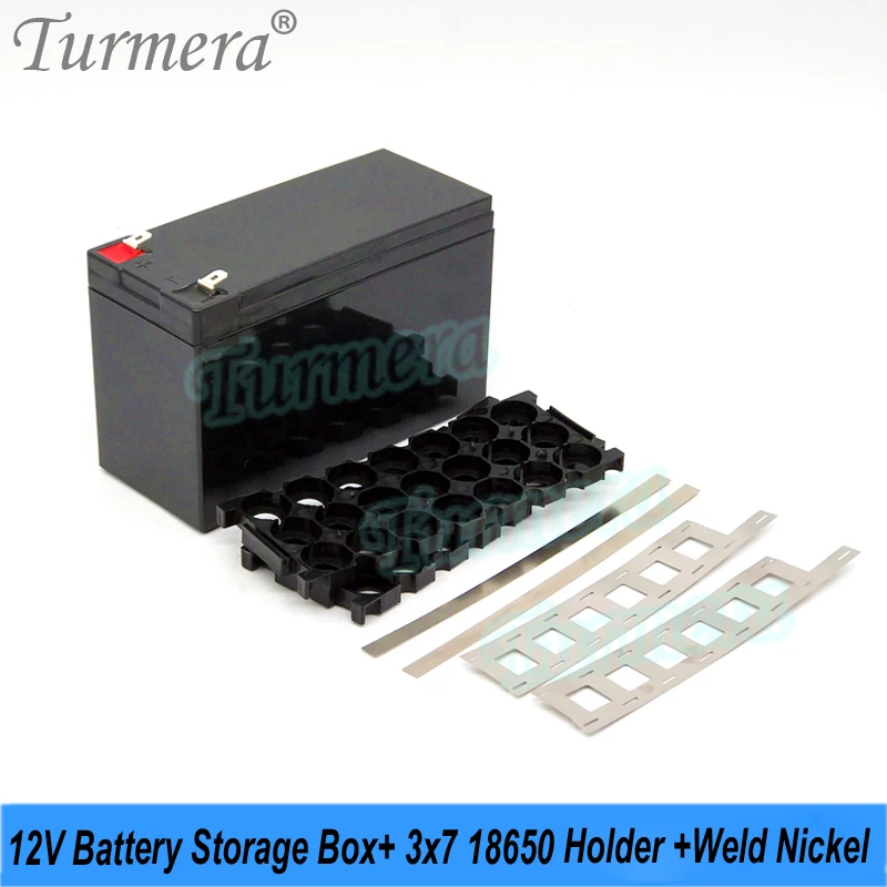 Turmera 12V opakowanie na baterie 3X7 18650 uchwyt z niklem spawalniczym zastosowanie w 3S 12.6V 7S 29.4V motocyklowe akumulatory litowo-jonowe wymień kwasowo-ołowiowy