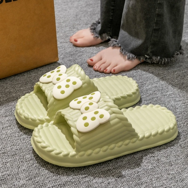 Women Slippers Summer Home Indoor Use, 2026 New Style, Thick Soled, Household Bathroom Anti-slip Cool Slippers for Outdoor Wear image 2