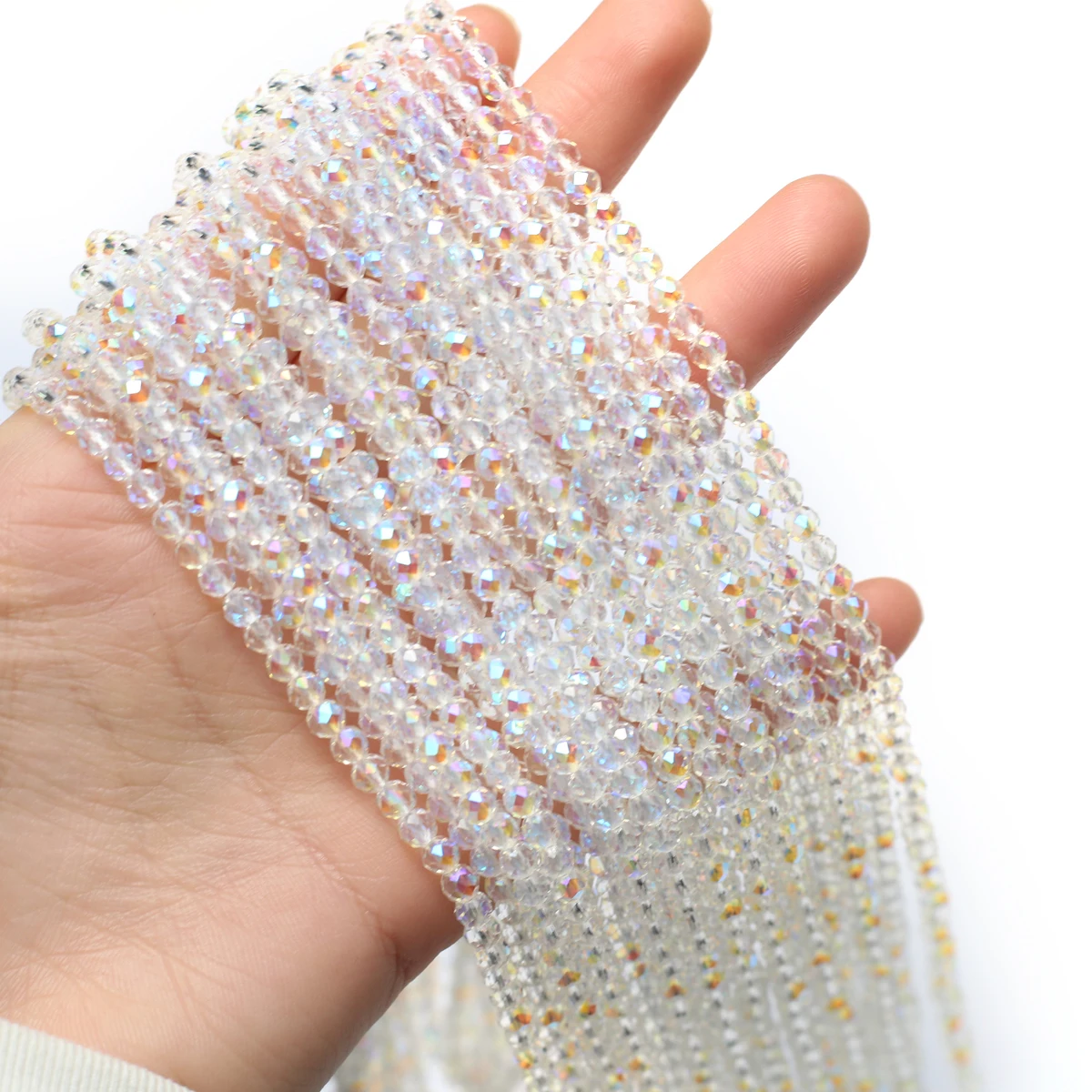 475 sztuk 5 nici 4mm kryształowe koraliki do tworzenia biżuterii naszyjnik DIY akcesoria do bransoletki — zdjęcie 2