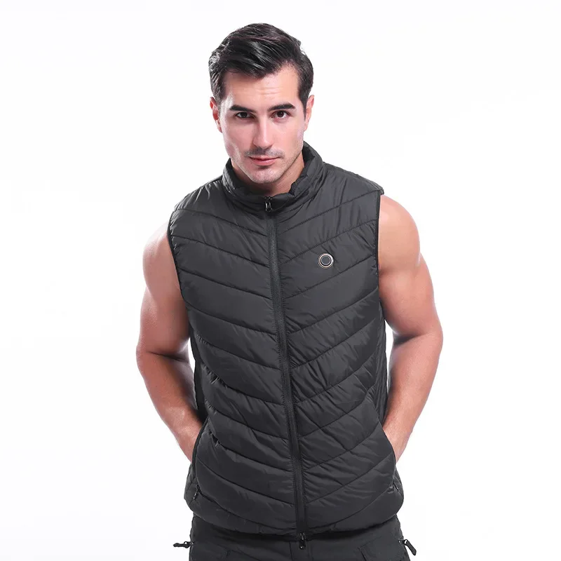 Heated Jacket,Intelligent USB Electric Heating Thermal  Winter Heated Vest,3-Level Temperature Control Fashion Men's Warm Coat