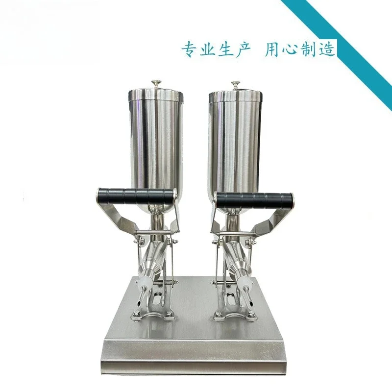 Six Desktop Double Head Cream Filling Machine Chocolate Filling Machine Jam Core Injection Machine