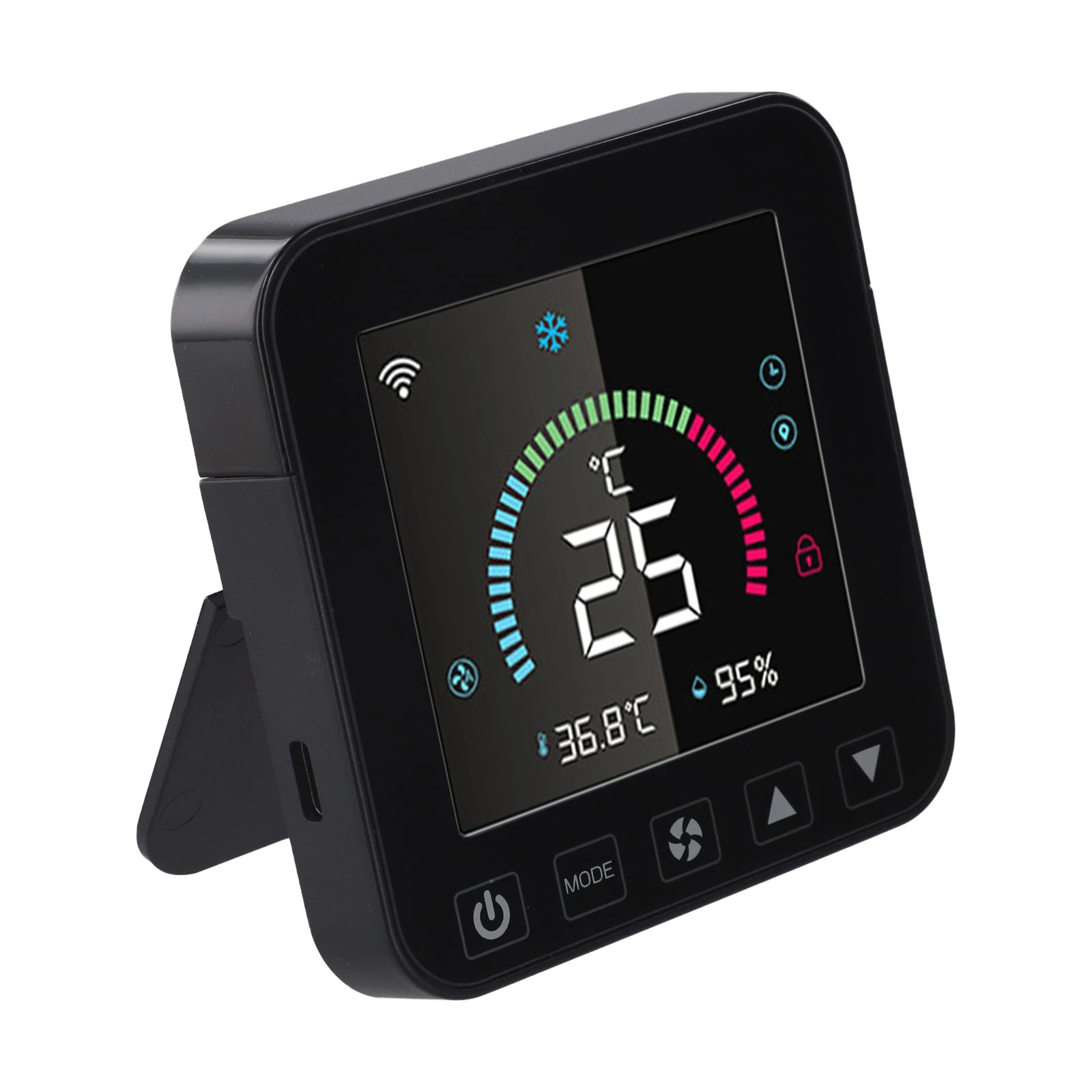 Humidity Monitor Smart Thermostat Temperature Detection Range Real Time Temperature Monitoring Device For Smart Air Conditioner