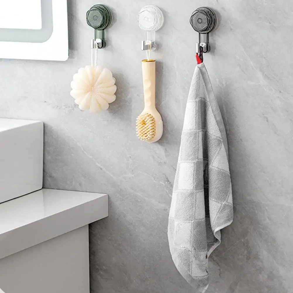Reusable Washable Hook Reusable Strong Suction Cup Hooks for Bathroom Kitchen Space-saving Storage Hooks with Easy for Hanging