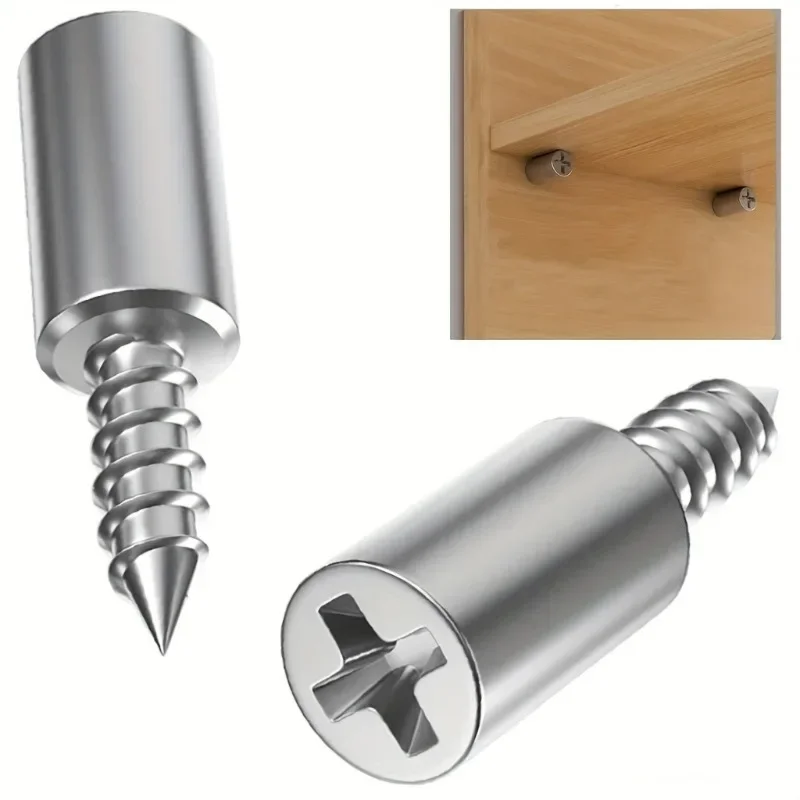 Shelf Support Pegs Self-Tapping Screws Kitchen Cabinet Bookcase Closet Sturdy Adjustable Easy-to-Install Furniture Accessories