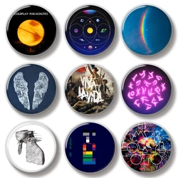 44MM Band C-Coldplay Viva la Vida Music Album Cover Pin Soft Button Pin Jewelry Creative Badge Brooch Bag Backpack Decoration