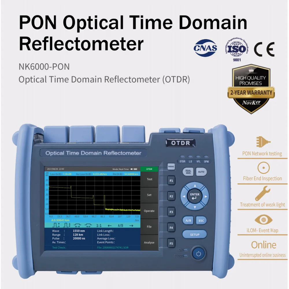 NK6000 FTTH Mini OTDR Alat Ukur Serat Optik Multi Fungsi dengan Akses Jaringan 4G