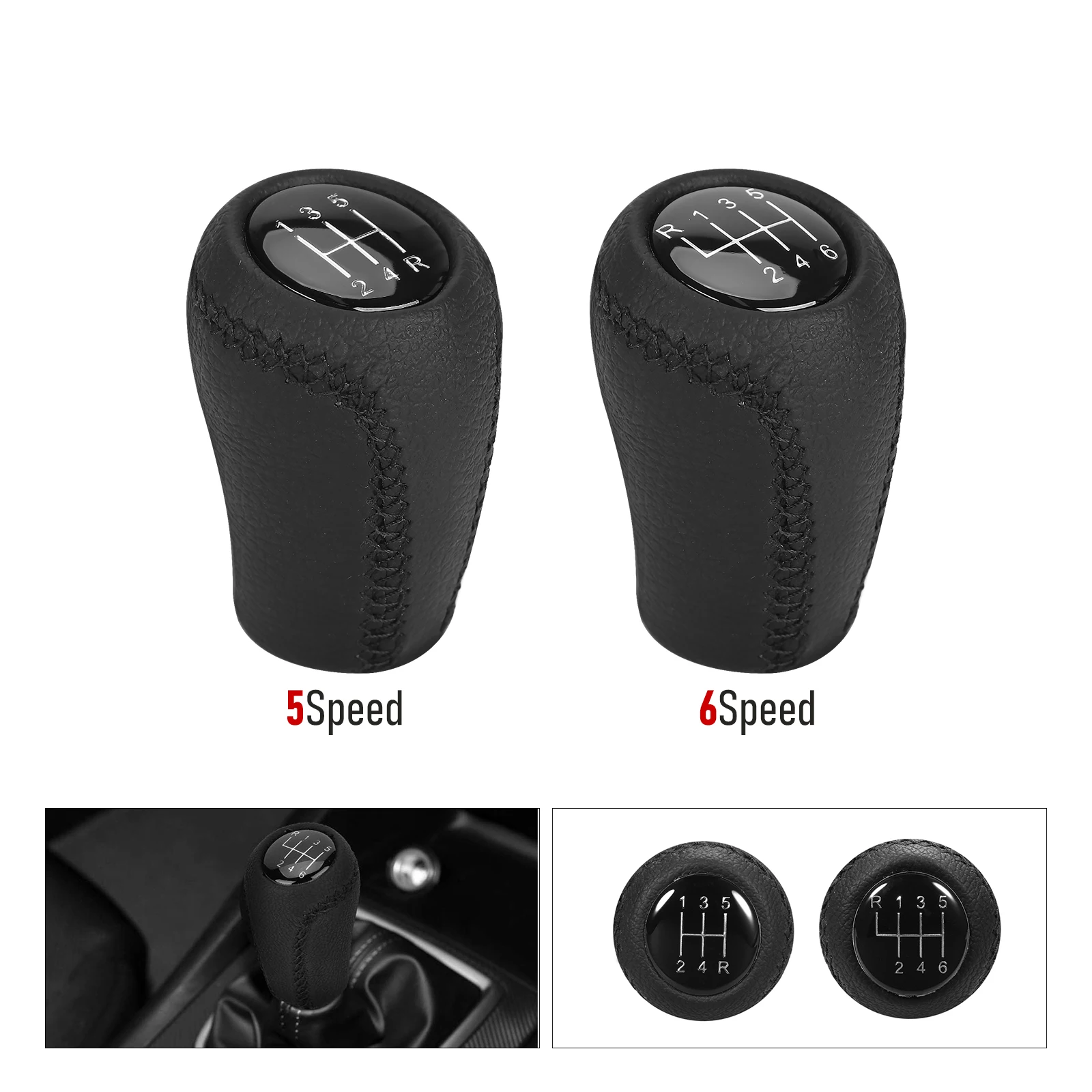 مازدا 3 BK BL 5 CR CW 6 II GH CX-7 ER MX-5 NC III 23 MT palanca de تغیرات دي كورو برازو كرة الرأس Perilla de palanca de تغييرات