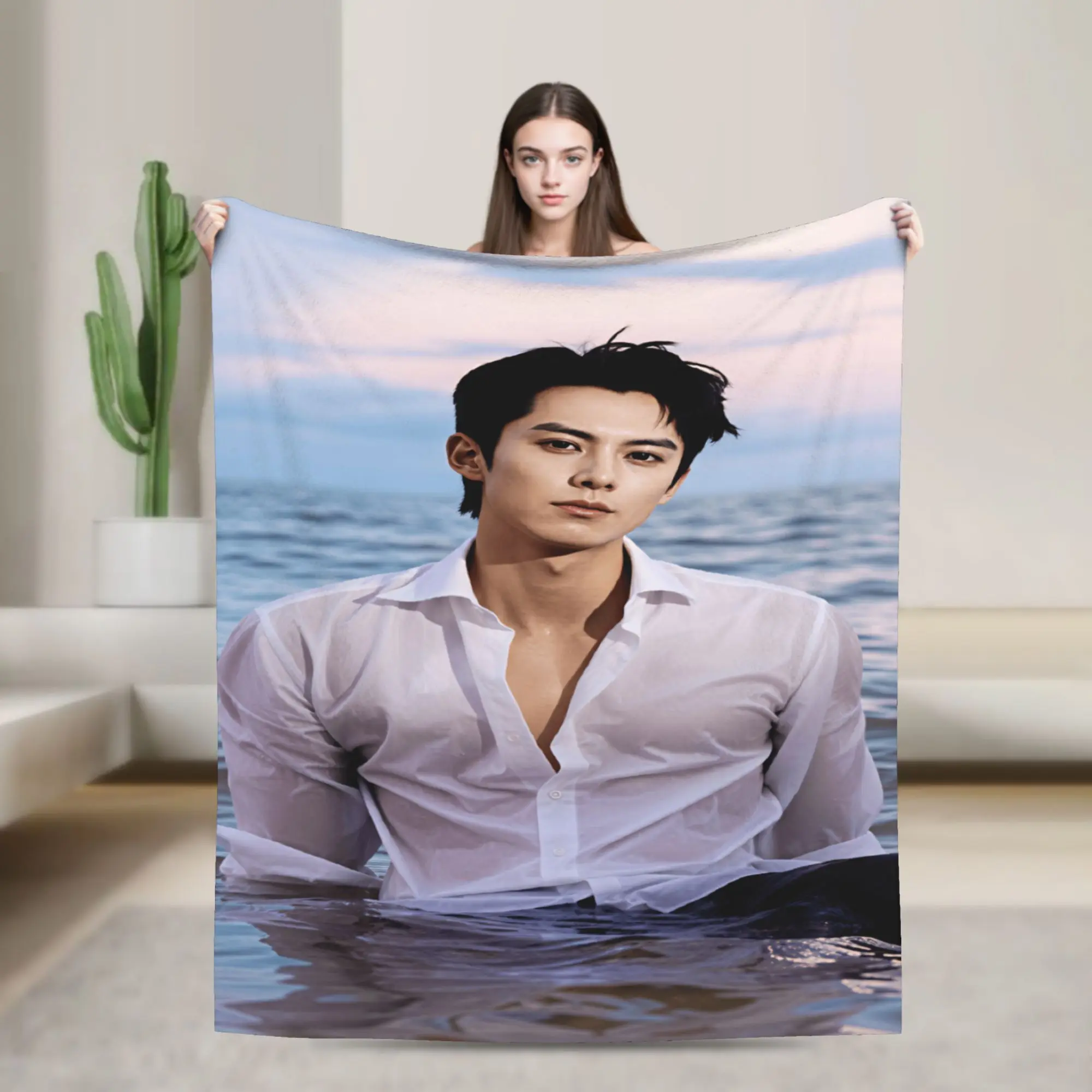 Wang Hedi Dylan Wang Actor Blanket Warm Soft  Bedding Throws Winter Boy Girl Outdoor Travel Office Bedspread