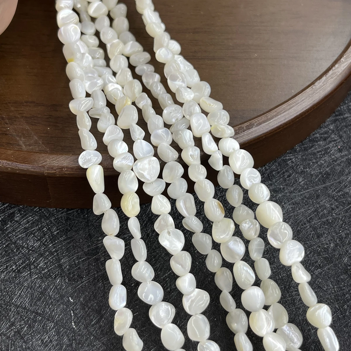 قذيفة الطبيعية حبة 5-6/7-8 مللي متر غير النظامية فضفاض مطرز السحر DIY بها بنفسك النساء الرجال قلادة صنع المجوهرات اكسسوارات لوازم #2