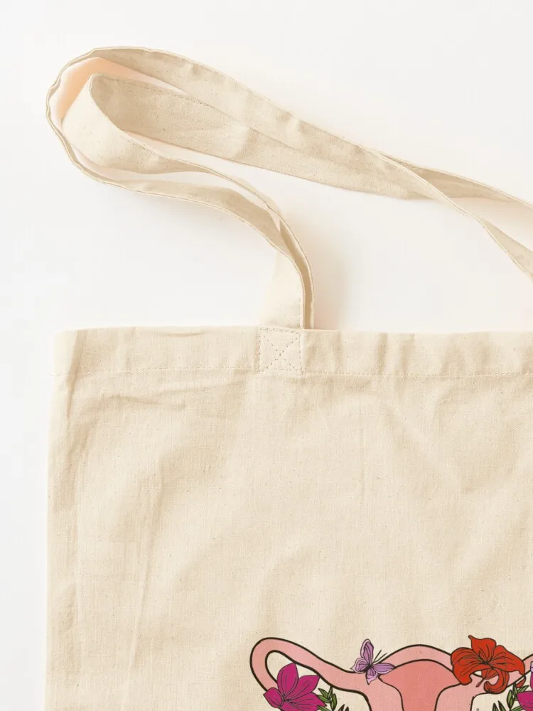 Floral uterus Tote Bag Reusable bags bags woman 2025 Women's shopper bag bag luxury women