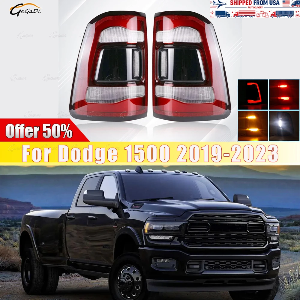 Auto Blind Spot Tail Lamp Assembly Signal Warning Taillight Fit For Dodge RAM 1500 2019 To 2023 Rear Light Spare Parts