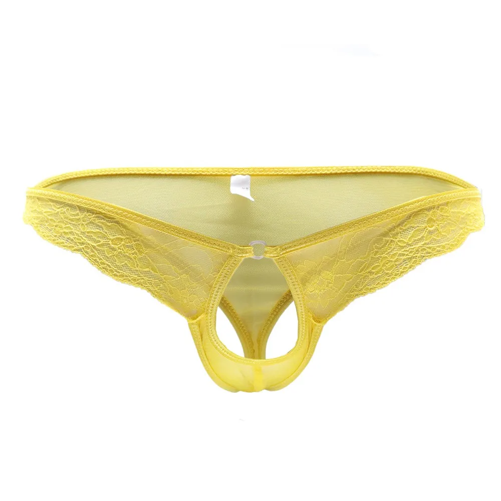 

Мужские сексуальные кружевные трусы с низкой посадкой, полые стринги для геев, с открытой промежностью и Т-образной спинкой, летние мужские трусы, нижнее белье для горячего человека