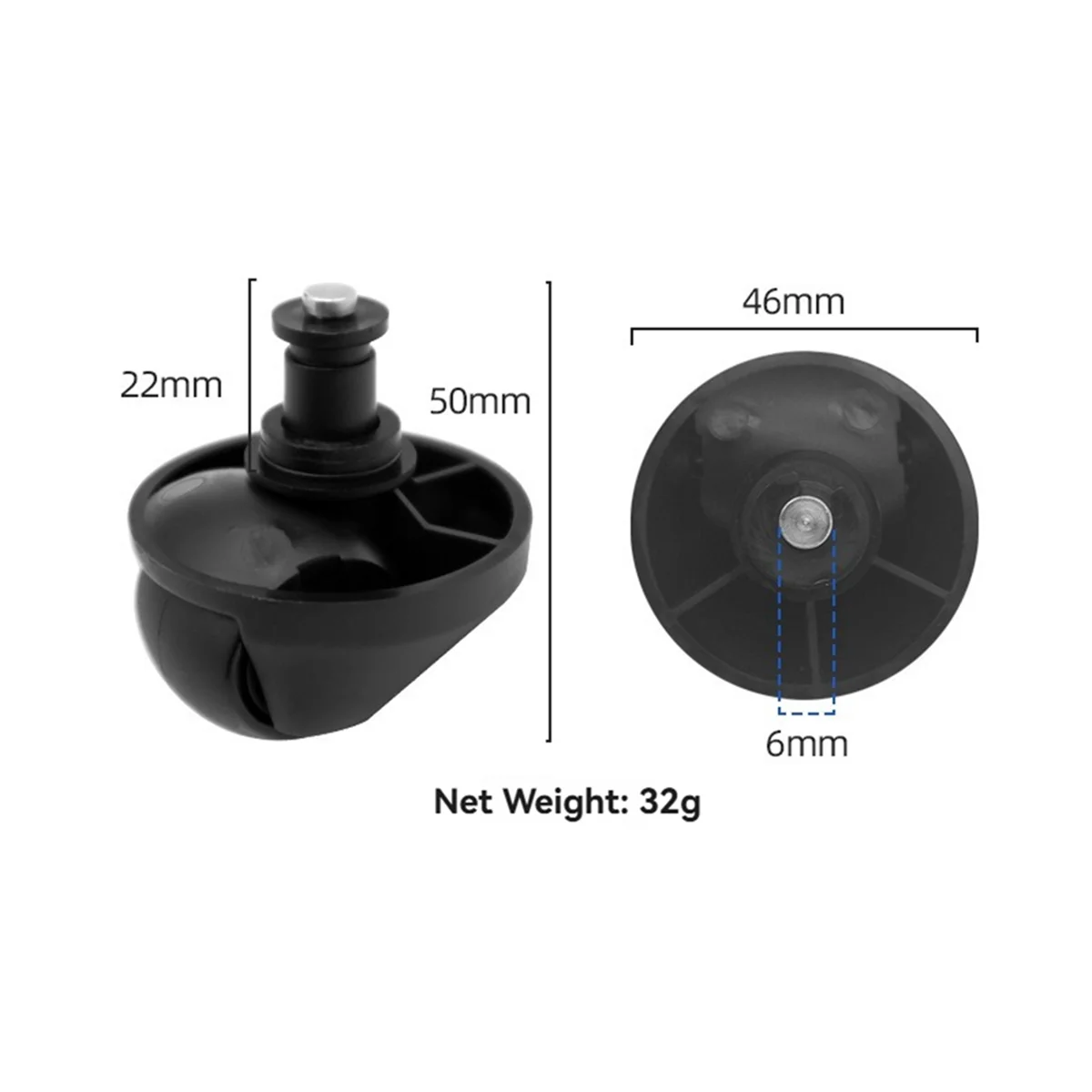 FZFZ Ersatz-Vakuum-Universalrad für L10Pro L10Plus 1T X10 X20 X30 Roboter-Staubsauger-Teile