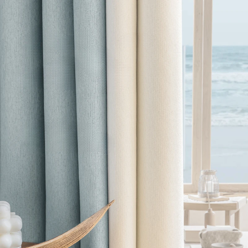 Minimalist Children's Room Drapes Large Area Bedroom Blackout Curtain Home Balcony Bay Window Curtains Modern Living Room Drape