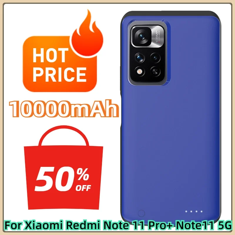 For Xiaomi Redmi Note 11 Pro+ Note11 5G External Battery Cases Power Bank Cover for Redmi Note11 Pro 5G Power bank Case 10000mAh