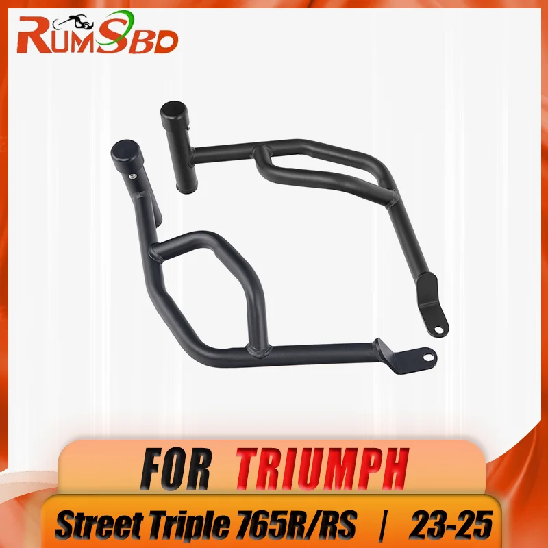 

Motorcycle Frame Bumper Protection Engine Guard Highway Crash Bars For Triumph Street Triple 765 R/RS 2023 2024 2025