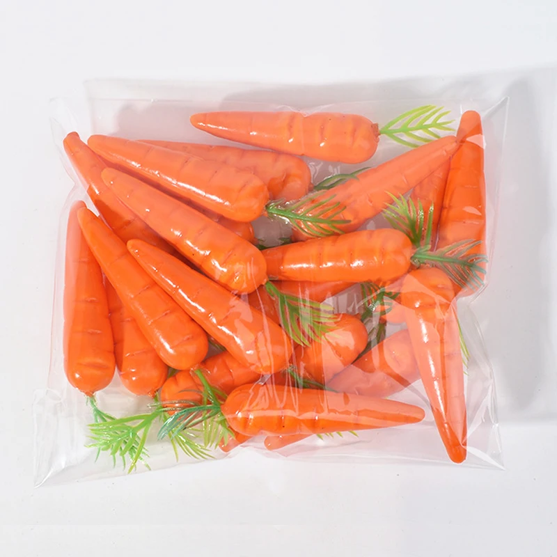 25/50pcs Mini Fake Vegetable Simulation Easter Plastic Artificial Carrot DIY Craft Home Wedding Birthday Party Easter Decoration