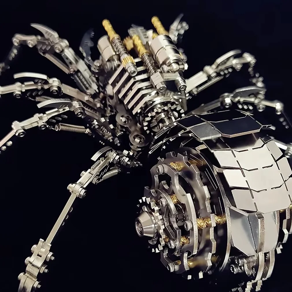 3D Metal Puzzle For Adults Kids Difficulty Spider Insect Metal Model DIY Mecha Model Kits Building Blocks Model Kit Puzzle Toys