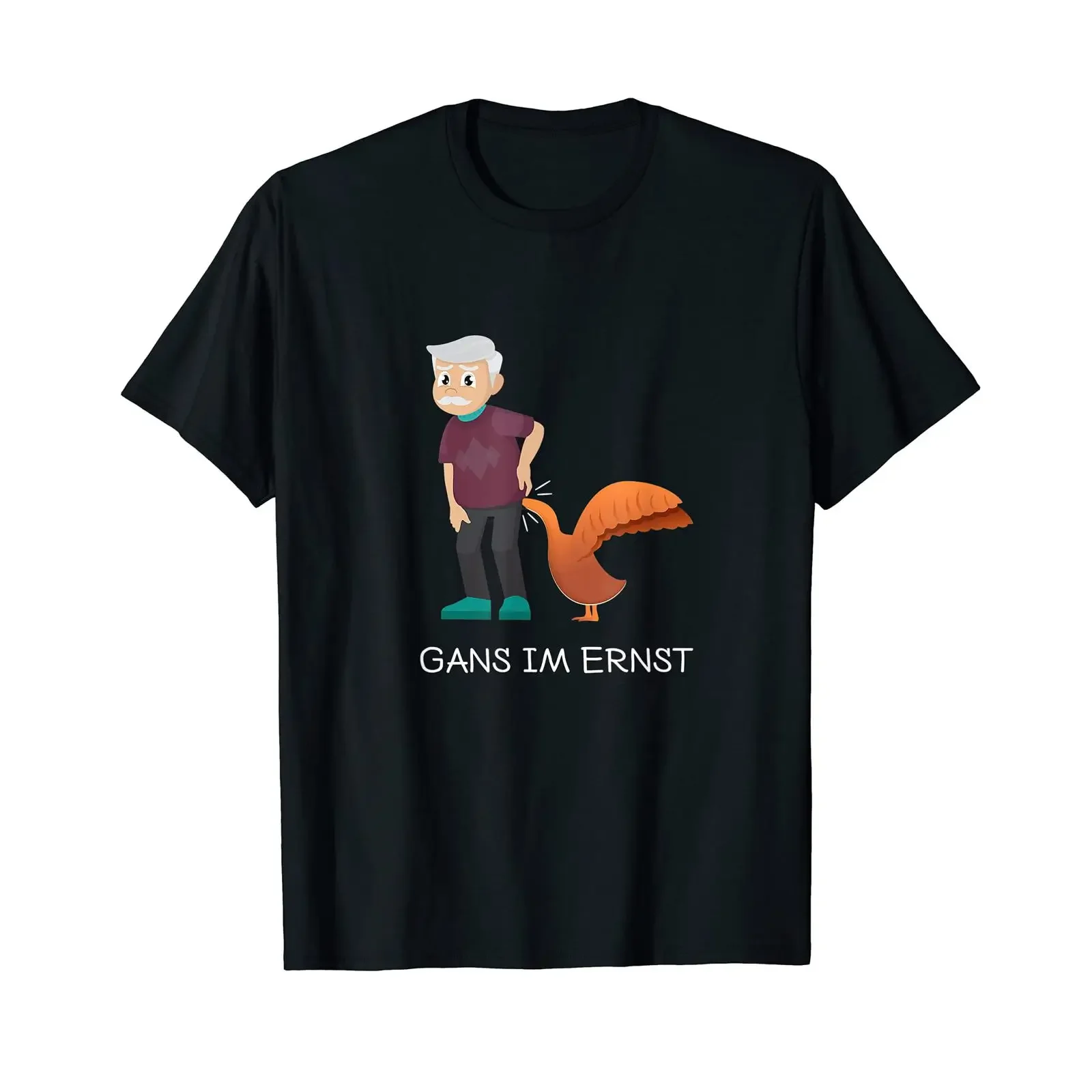 T-shirt vintage « Une Oie Très Drôle et ses Compagnons » – Vêtements de créateur délavés, streetwear graphique extensible et tendance