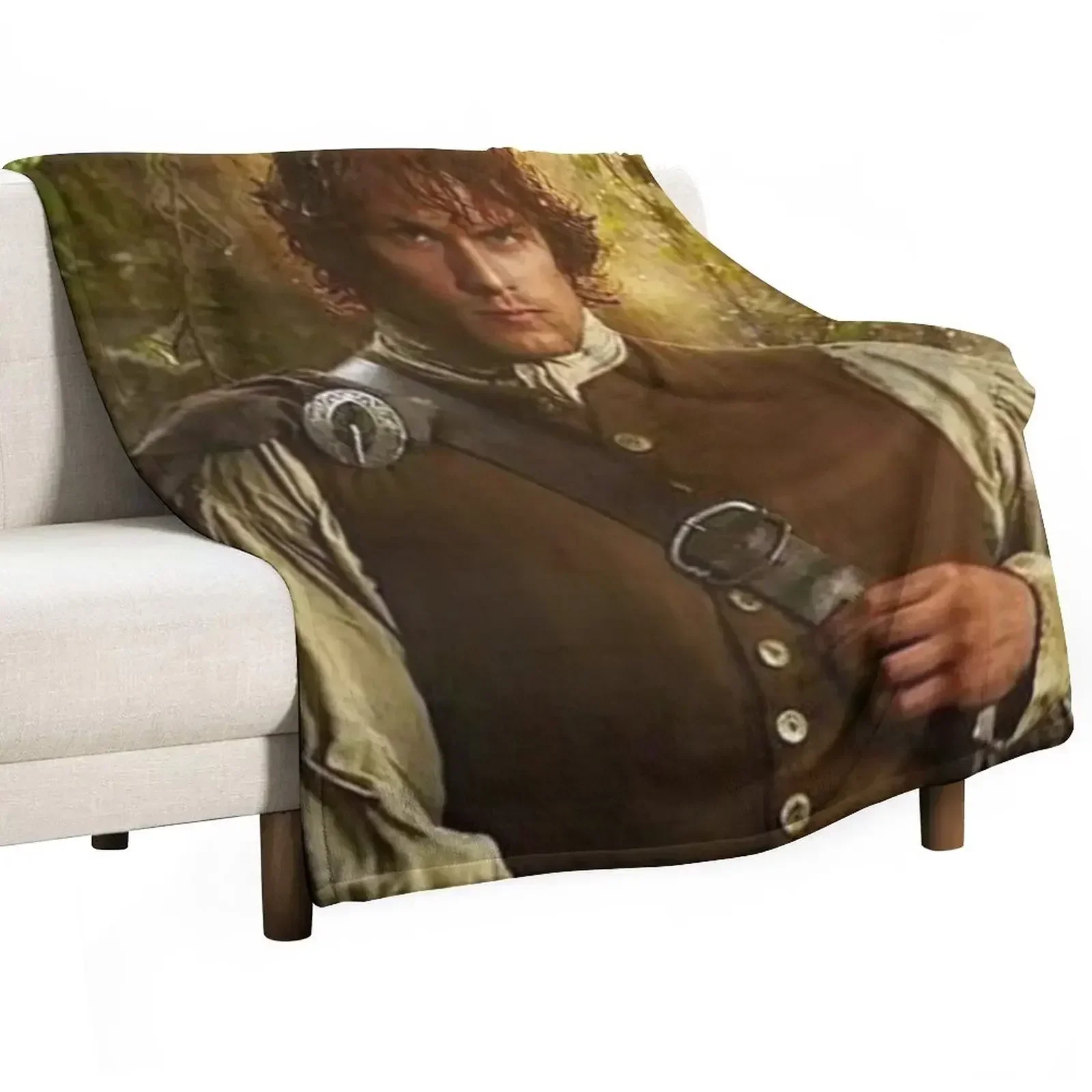 Sam Heughan Throw Blanket Flannel Fabric Bed linens Warm Soft Big Luxury Brand blankets and throws Blankets