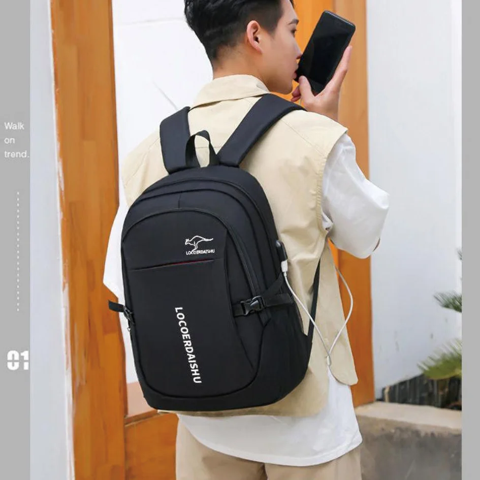 حقيبة ظهر للكمبيوتر المحمول للأعمال مع منفذ شحن USB (حجرة مقاومة للماء وواسعة |   أساسيات التنقل في الحرم الجامعي والمكتب)