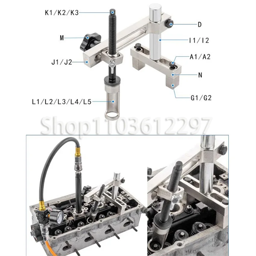 Valve Spring Compressor Tool Engine Valve Stem Seals Remover Installer Tool