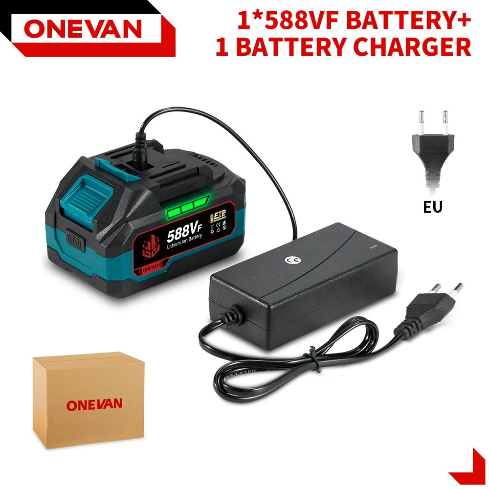 ONEVAN 928VF 29900mAh Lithium Batterij 588VF 22900mAh Capaciteitsindicator Oplaadbare Accu voor Makita 18V 21V Accu Pin