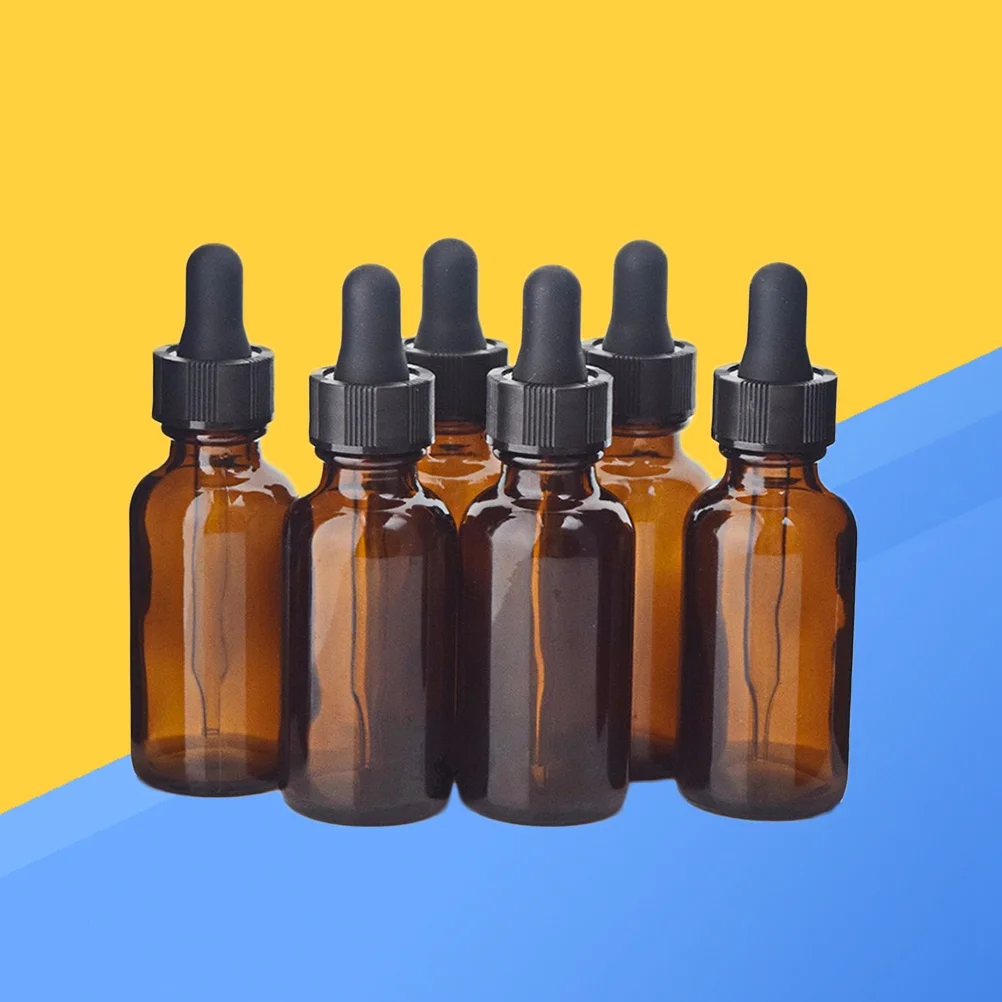 Paquet de 3 bouteilles en verre ambré rechargeables 30ml avec compte-gouttes bouteille d'huile essentielle vide bricolage parfum aromathérapie transporteur