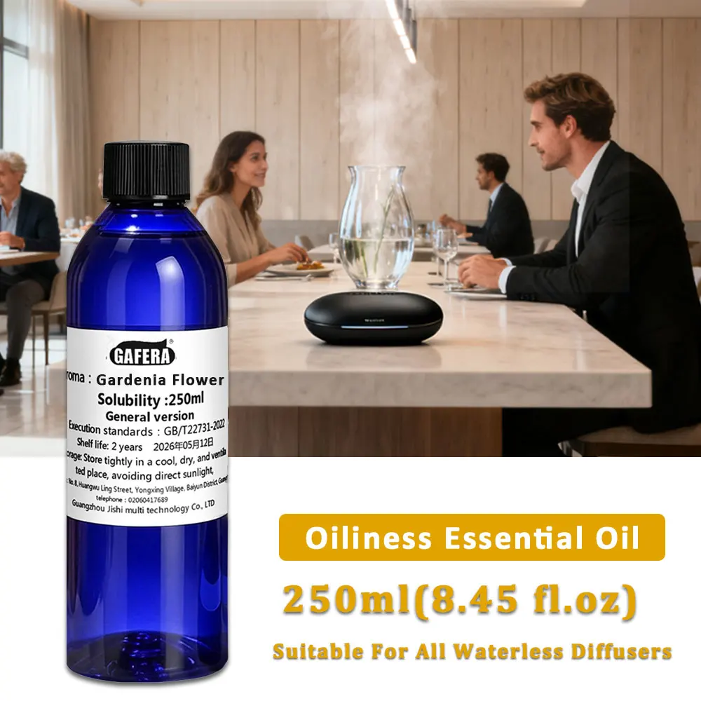 GAFERA 250ml (8.45 fl.oz) Gardenia Aromatic Essential Oils- For Waterless Diffuser, Fragrance Aroma Machine Replenishes Essence