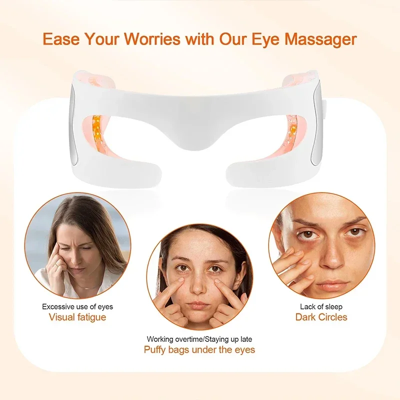 EMS Eye Relax Massager Anti Wrinkle Fatigue Relief Lighten Dark Circles Smooth Eye Fine Line Beauty Care Massager Beauty Device