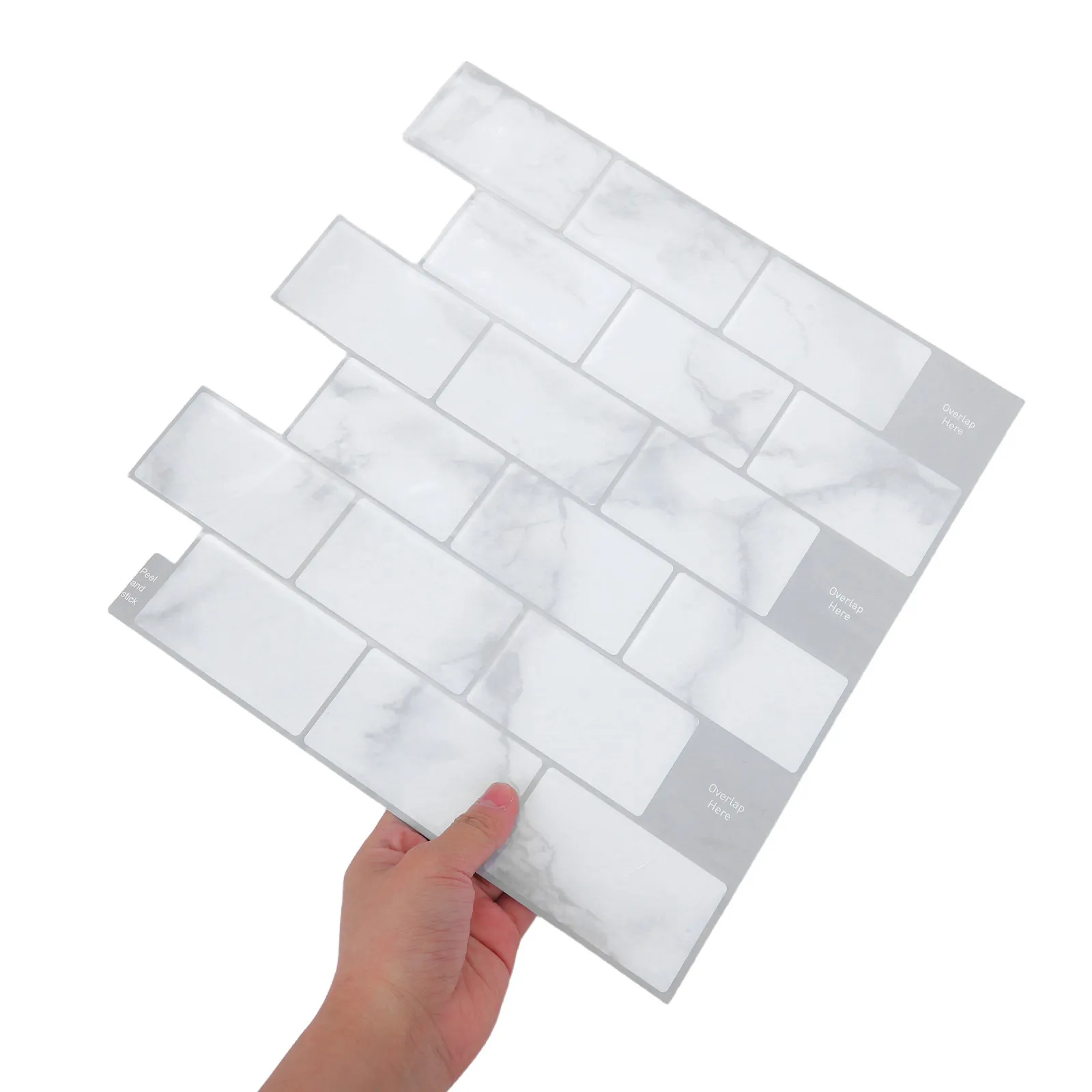 10Sheets Peel Stick Waterproof Oilproof Kitchen Wall Tile Stickers Self Adhesive 3D Gel Tile Backsplash for Kitchen Bathroom
