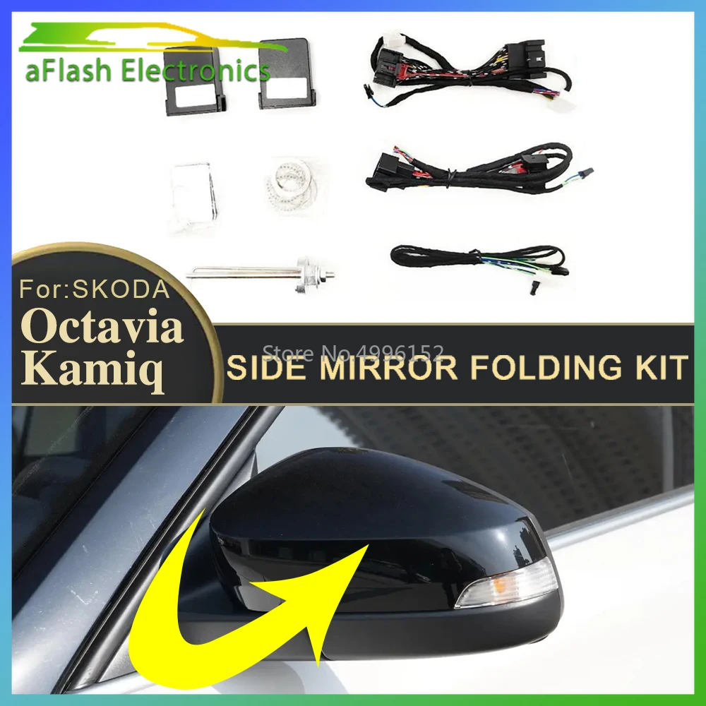 

For Skoda Kodiaq Karoq Kamiq Superb Octavia Car Side Mirror Folding Kit Rearview Mirror Folding Motor Engine Electric Power