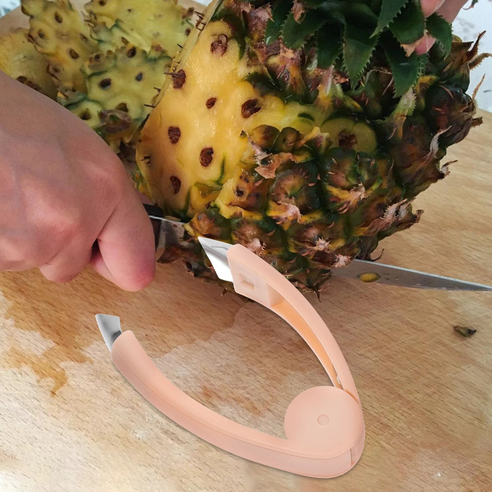 

4 Pcs Stainless Steel Fruit Vegetable Removing Tool Strawberry Huller Pineapple Core Remover Kitchen Gadget 420J2