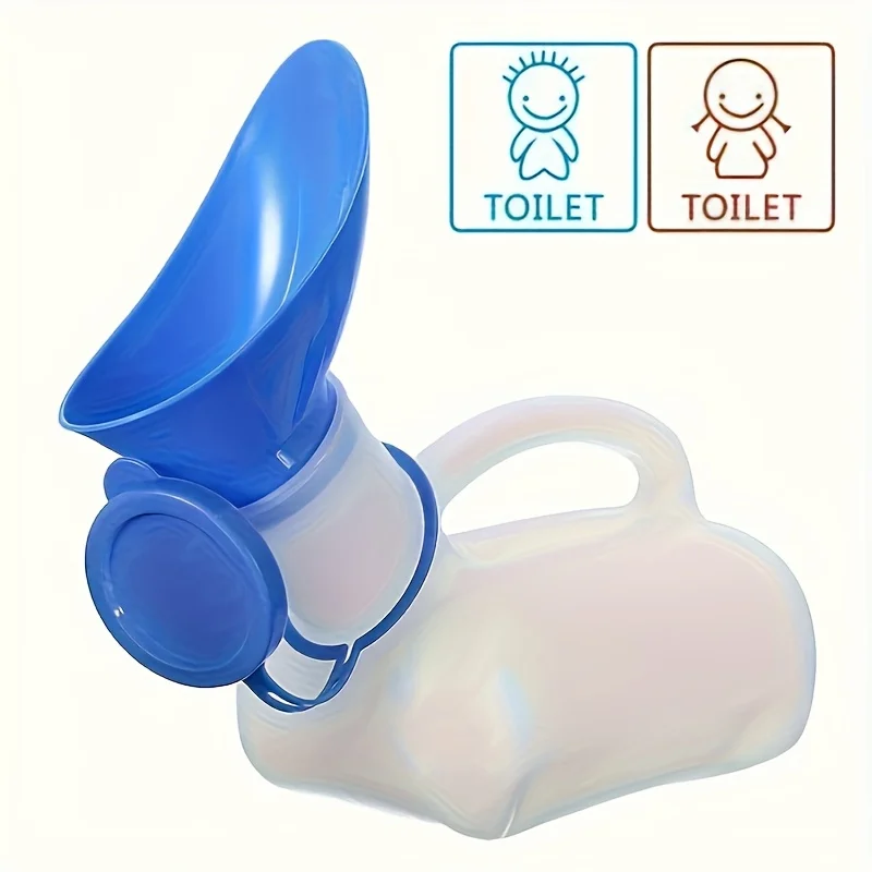 Plastic Urinal for Bedridden Elderly Portable Bedside Toilet for Men&Women with Urine Incontinence, Leakproof Bedpan Alternative