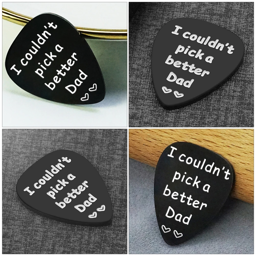 

2 Pcs Guitar Pick Picks The Gift Stainless Steel Metal Accessories Small Father