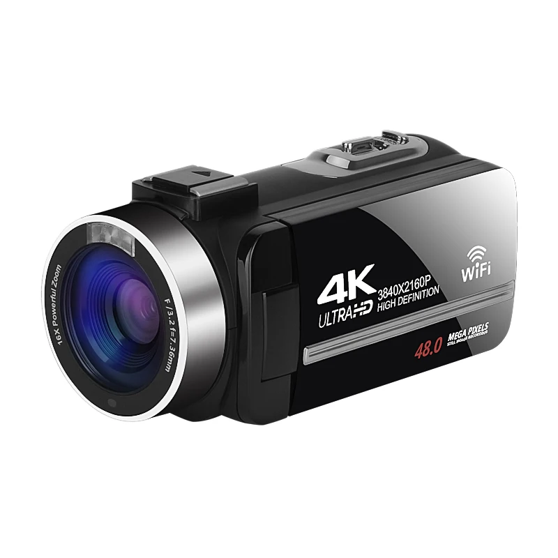 

4K Camcorder 48MP 18X Zoom WIFI Digital Video Cameras For Youtube Streaming Vlog Recorder Time-Lapse Webcam Stabilizer Videcam