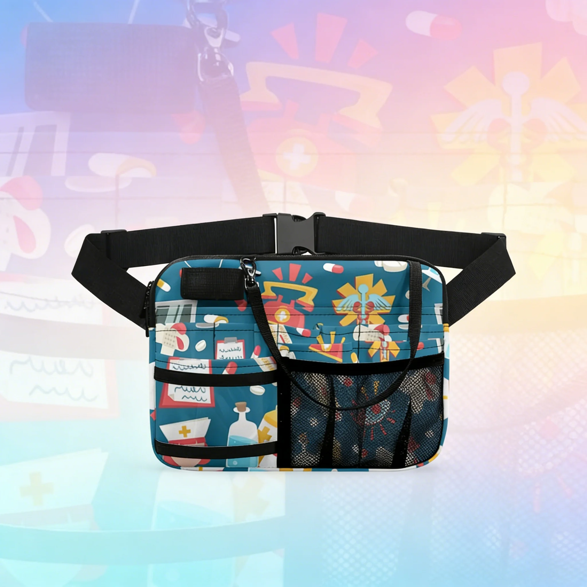 corporate-gift-rainbow-nurse-fanny-pack-bulk-medical-waist-bag-for-company