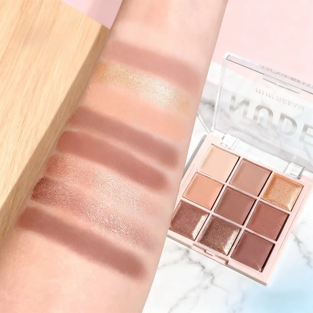 لوحة ظلال عيون مكونة من 9 ألوان من الشوكولاتة غير لامعة ولامعة وطبيعية عارية مقاومة للماء ومضادة للتعرق هدية مكياج لعيد الميلاد #4