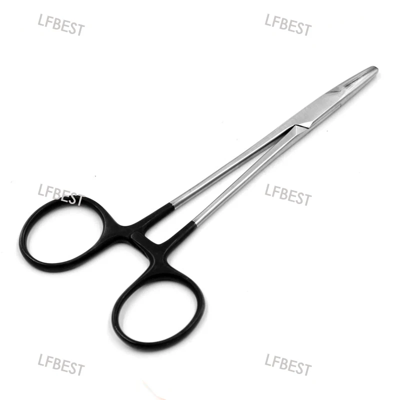 Gold Handle Insert Needle Holder Beauty Plastic Double Eyelid Surgery Stainless Steel Needle Holder Hand Surgery With Scissors