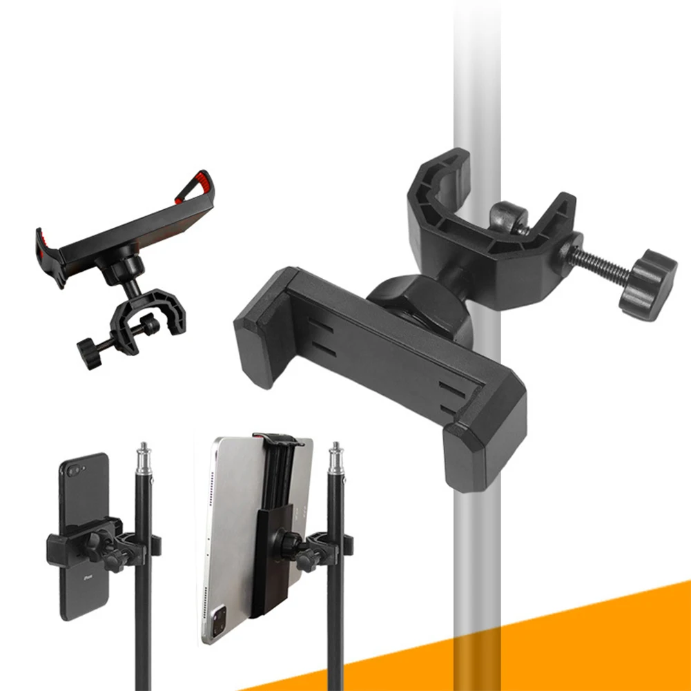 

High Quality Brand New Holder Tablet Audio Black Instrument Live Microphone Stands Mounts 12cm To 18cm Adjustable